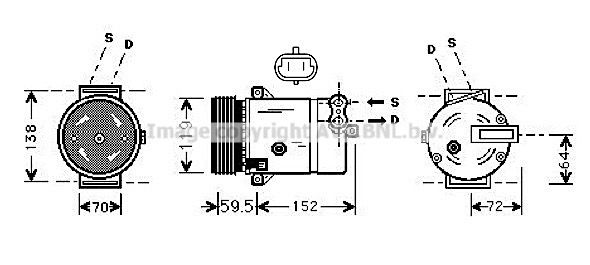 AVA QUALITY COOLING Kompressori, ilmastointilaite OLAK318